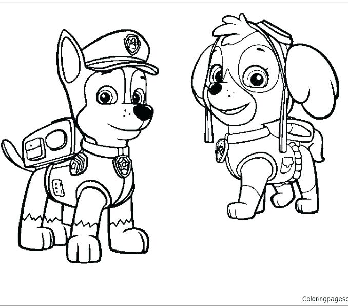 678x600 On Line Coloring Pages Free Paw Patrol Coloring Pages Chase