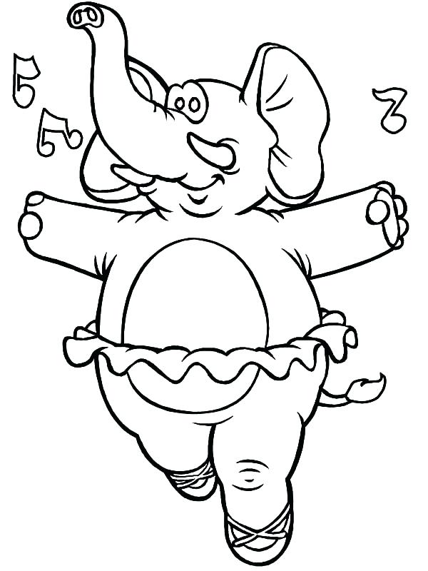 600x800 Circus Elephant Ballerina Coloring Pages Circus Elephant Circus
