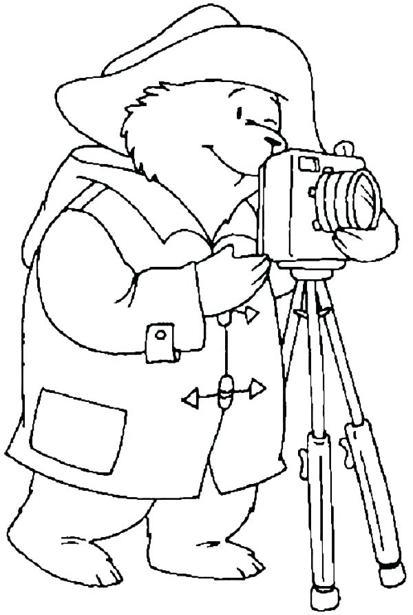 600x892 Camera Coloring Page With A Camera In Photography Coloring Page