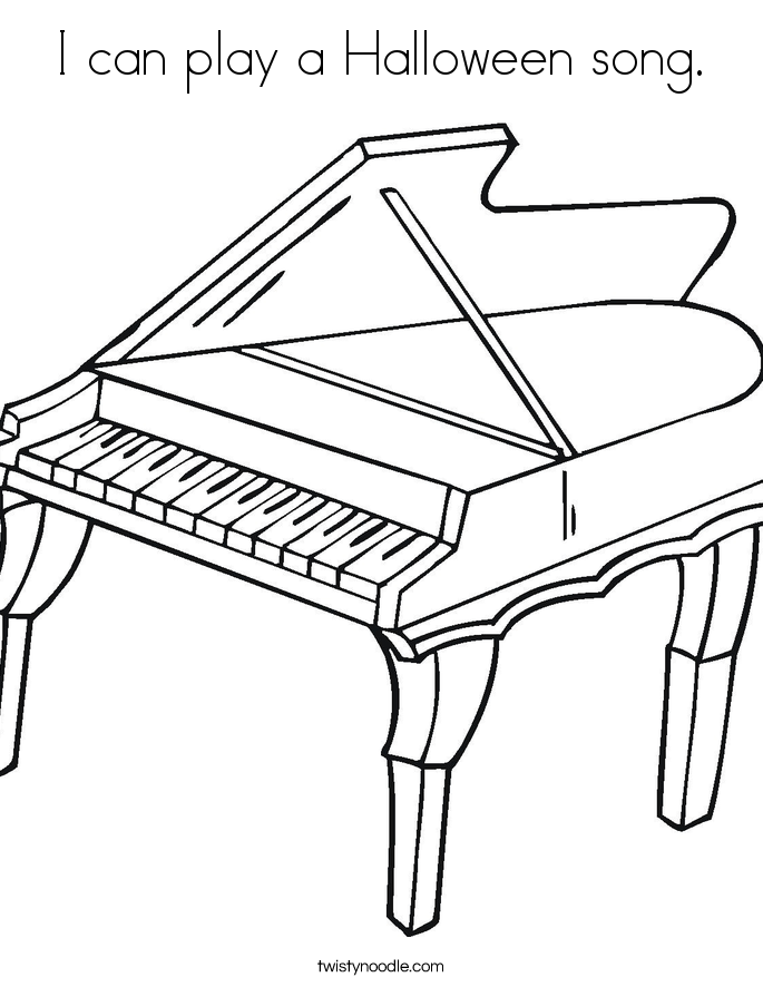 685x886 I Can Play A Halloween Song Coloring Page