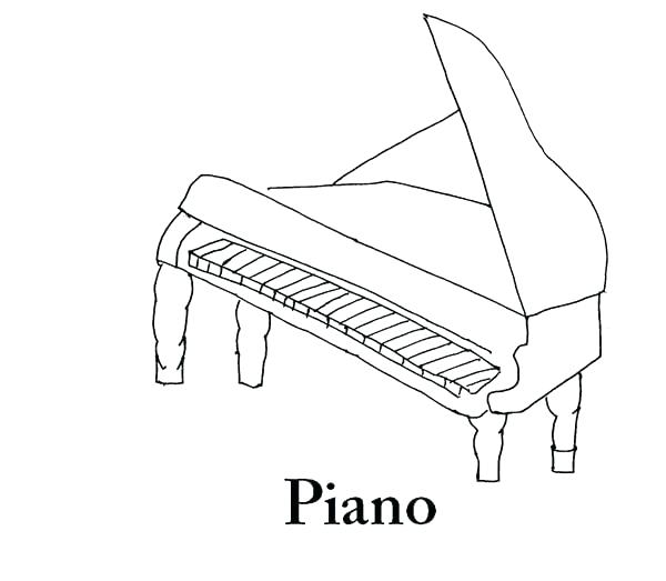 600x523 Instrument Coloring Pages Musical Instruments Piano Is A Colouring