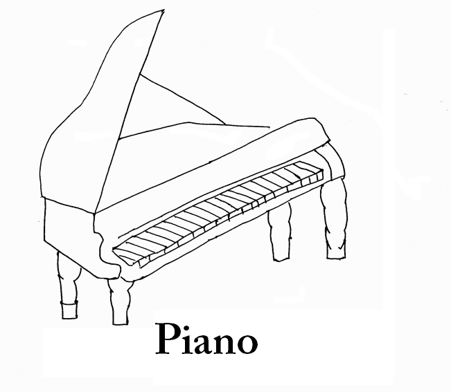 651x567 Piano Coloring Page Printable For Kids
