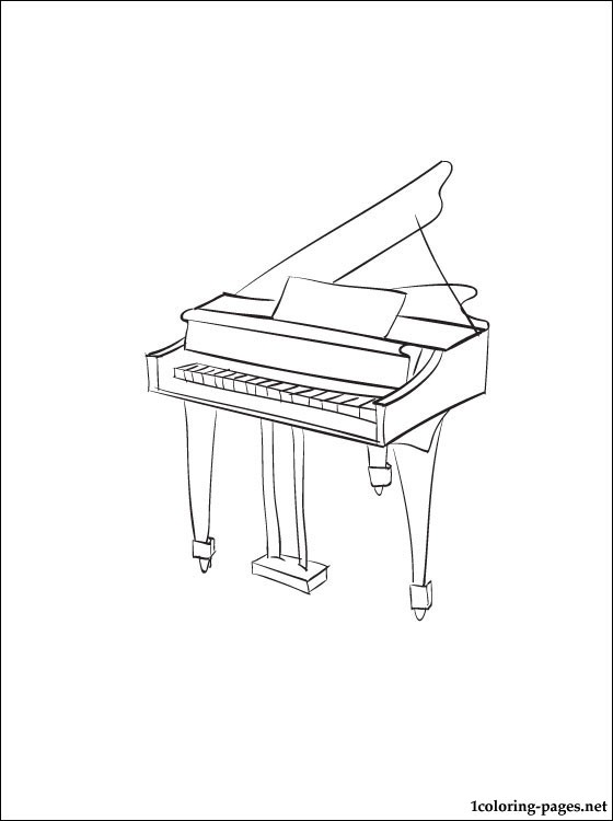 560x750 Piano Coloring Page Coloring Pages