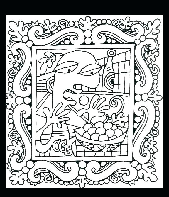 576x672 Pablo Picasso Coloring Pages Coloring Pages Continue Reading