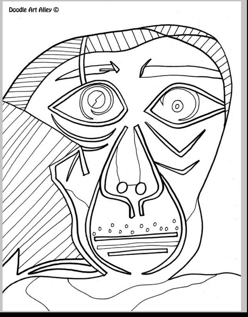 964x1228 Pablo Picasso Coloring Pages Download Coloring For Kids