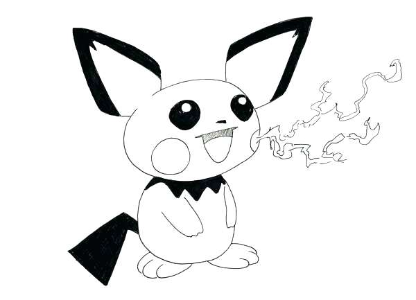 600x433 Pichu Coloring Pages Coloring Pages Happy Jumping Around Coloring