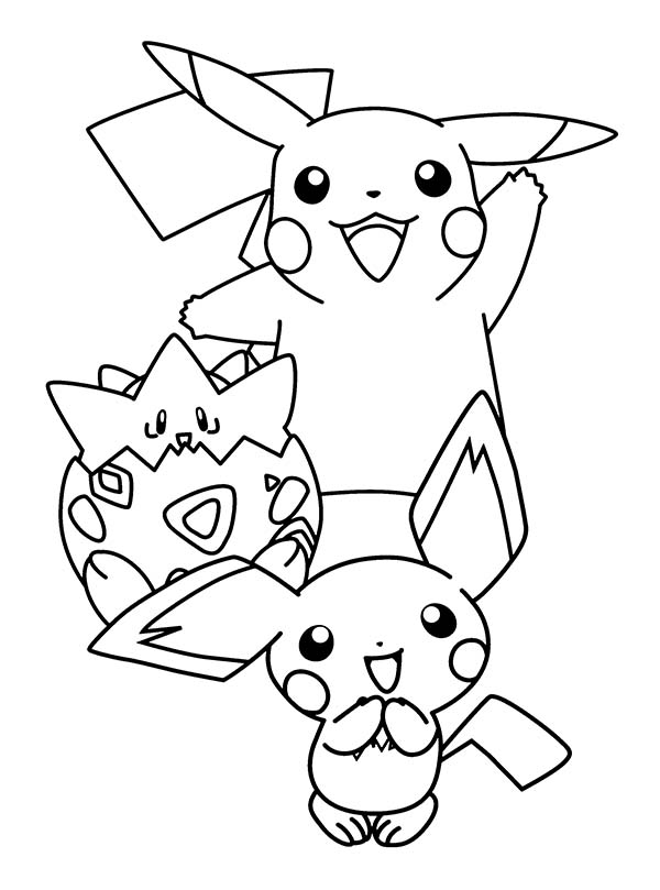 600x809 Pichu Is Born Coloring Page Color Luna