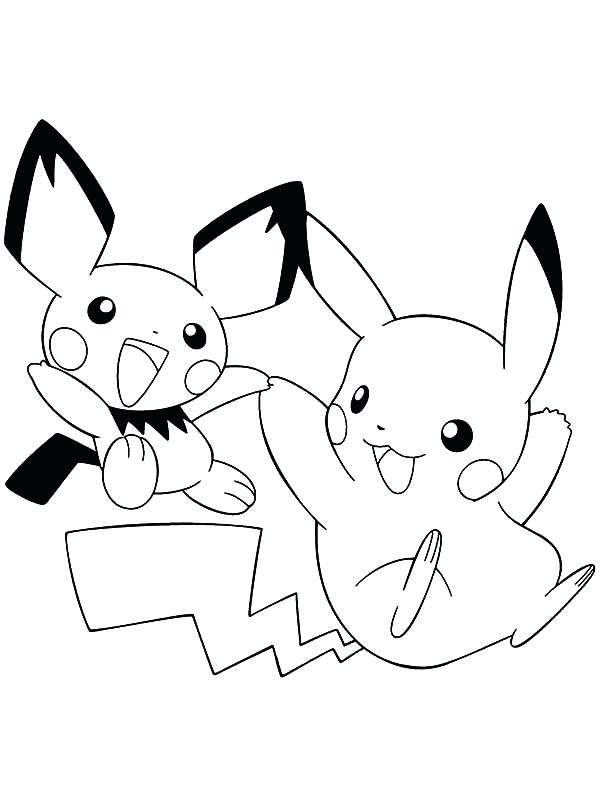600x809 Unusual Pikachu And Pichu Coloring Pages Pictures Inspiration