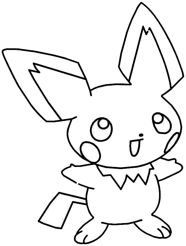 600x793 Laughing Pichu Coloring Page Color Luna