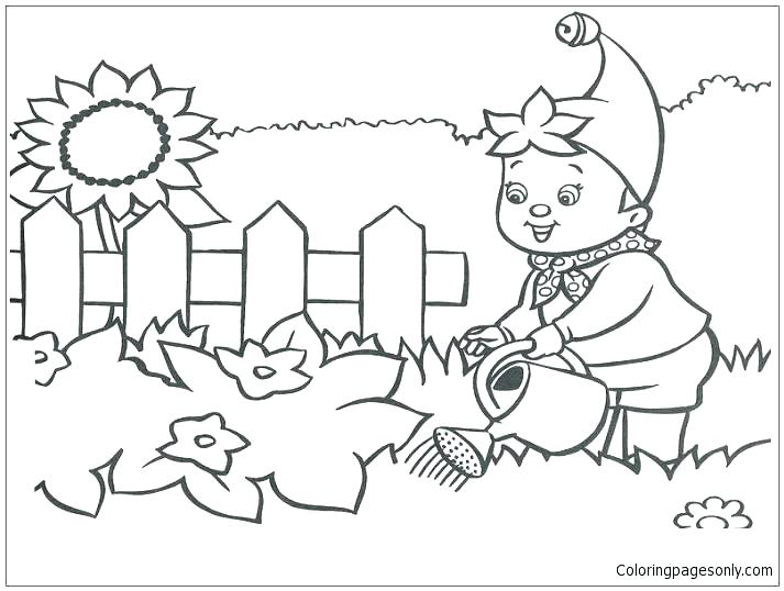 713x538 Flower Garden Coloring Pages