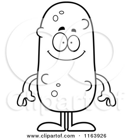 450x470 Cartoon Of A Happy Pickle Mascot