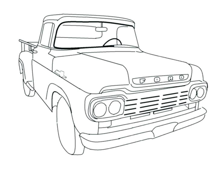 736x561 Old Truck Coloring Pages Pickup Truck Coloring Pages Old Truck