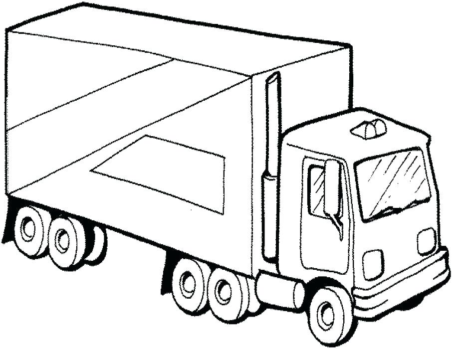 906x700 Truck Picture To Color Garbage Truck Coloring Pages Online