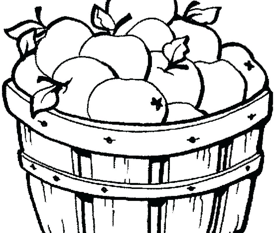 940x800 Printable Picnic Basket Coloring Page Free Apple Pages For Toddler