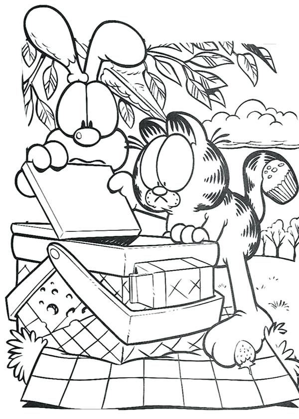 600x842 Picnic Coloring Page And Open Picnic Basket Coloring Page Family