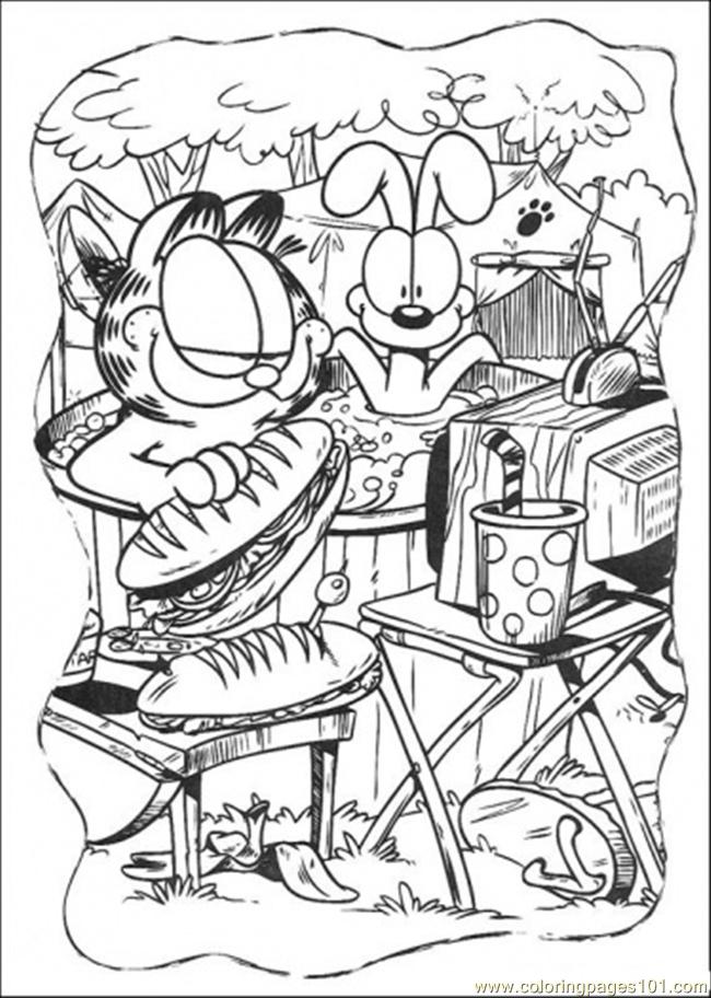 650x912 Picnic Coloring Page