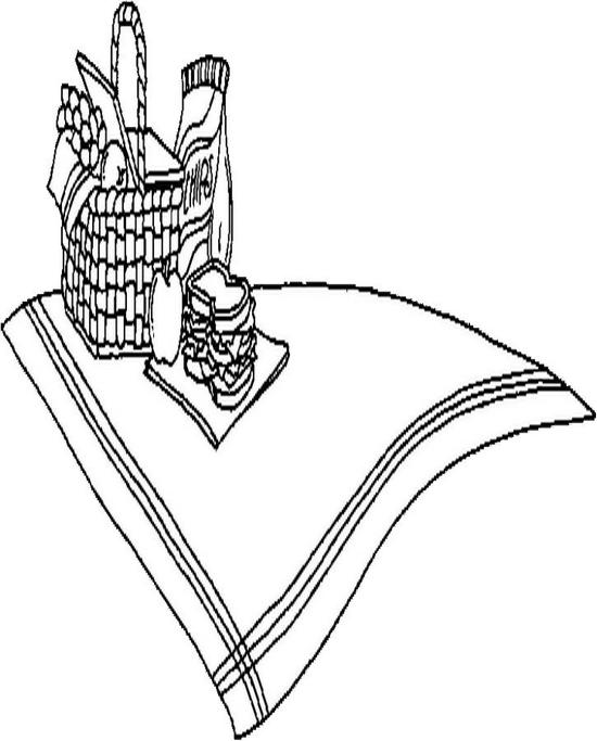 550x683 Picnic Coloring Pages