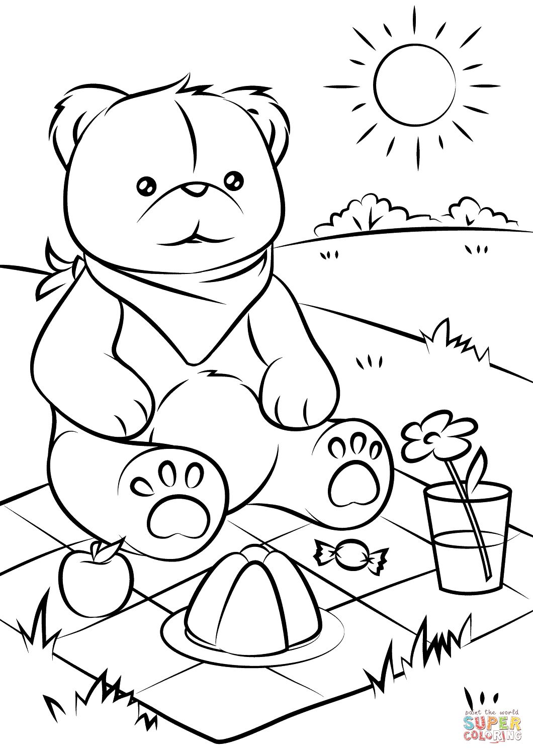 1060x1500 Willpower Coloring Pages Of Teddy Bears Picnic Page Free Printable