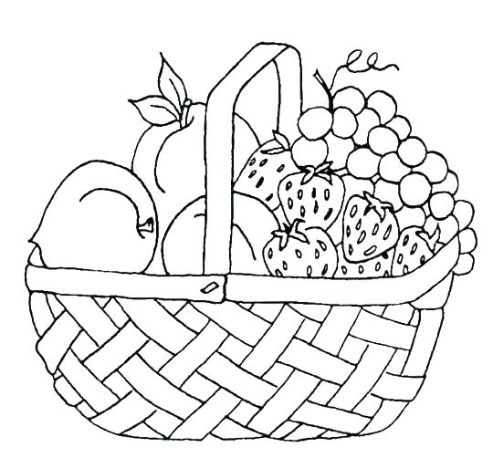 540x502 Picnic Basket Coloring Page