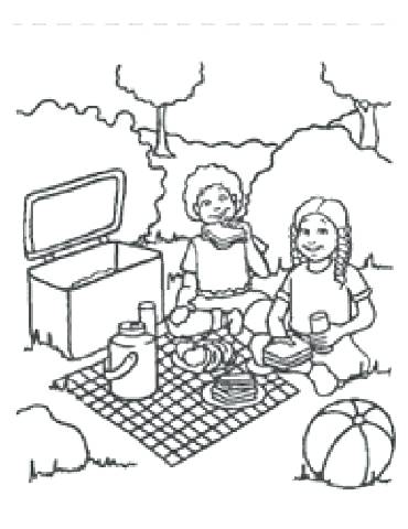 370x480 Picnic Coloring Pages Picnic Coloring Pages Free Printable Picnic
