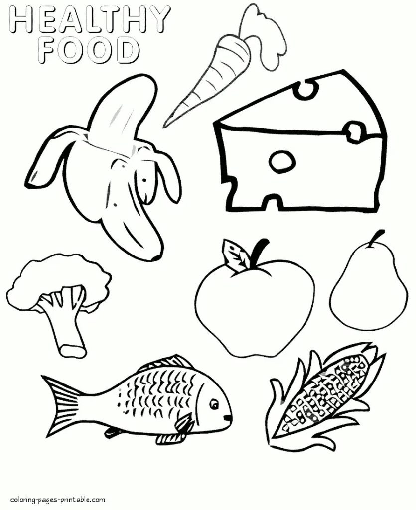 835x1024 Picnic Food Coloring Pages Preschool Nutrition And Pack For A Page