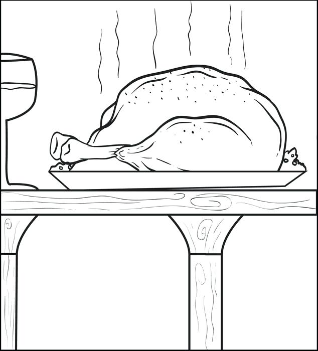 634x700 Table Coloring Page Free Printable Thanksgiving Turkey Coloring