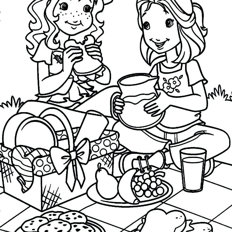 900x900 Coloring For Kids Pages Picnic Preschool Pagesprintable Of Family