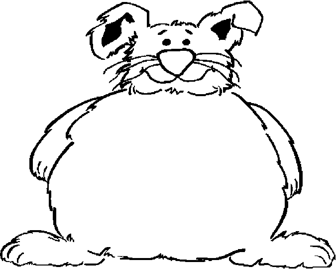 675x540 Fat Bunny Frame Coloring Page