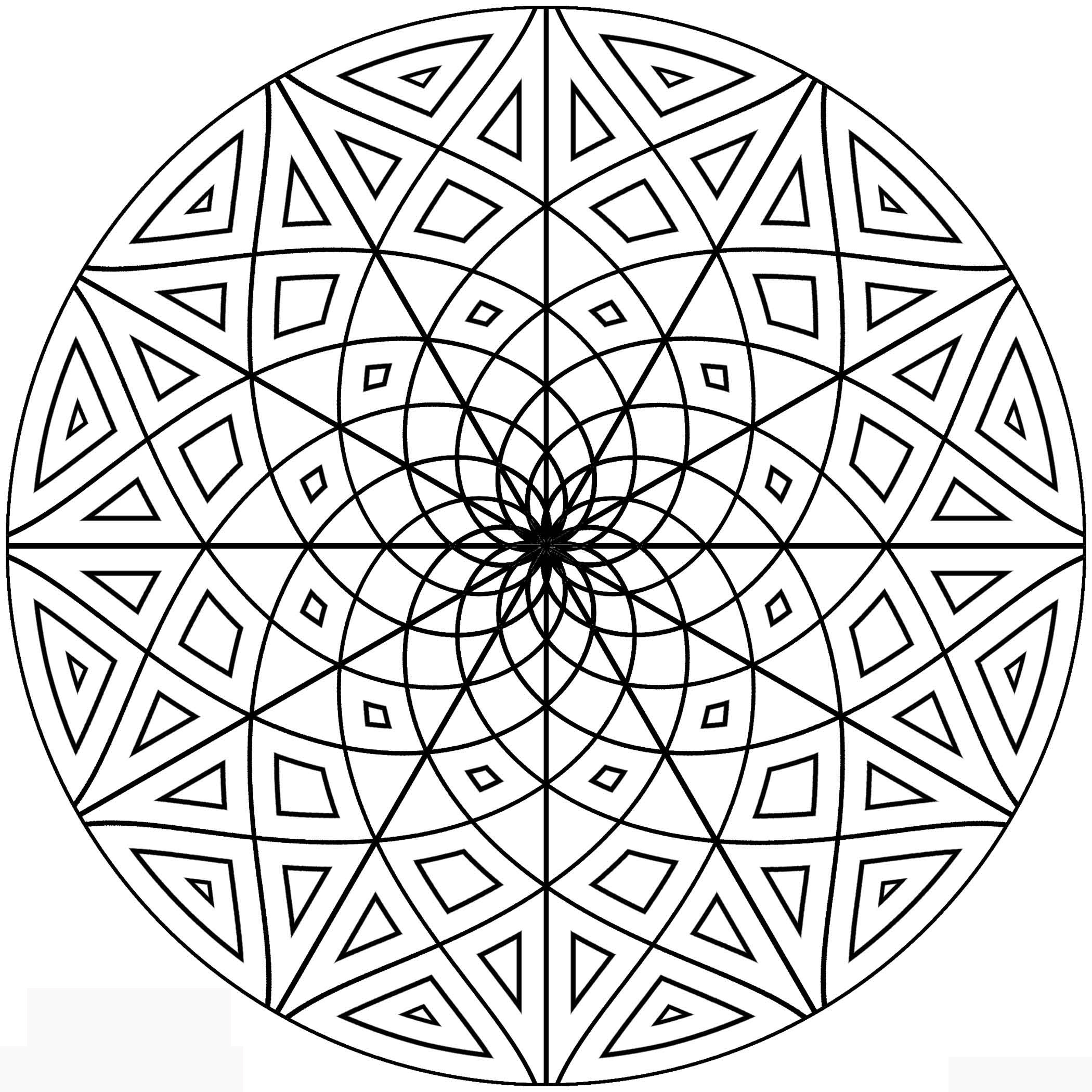 2100x2100 Geometric Shapes Coloring Pages