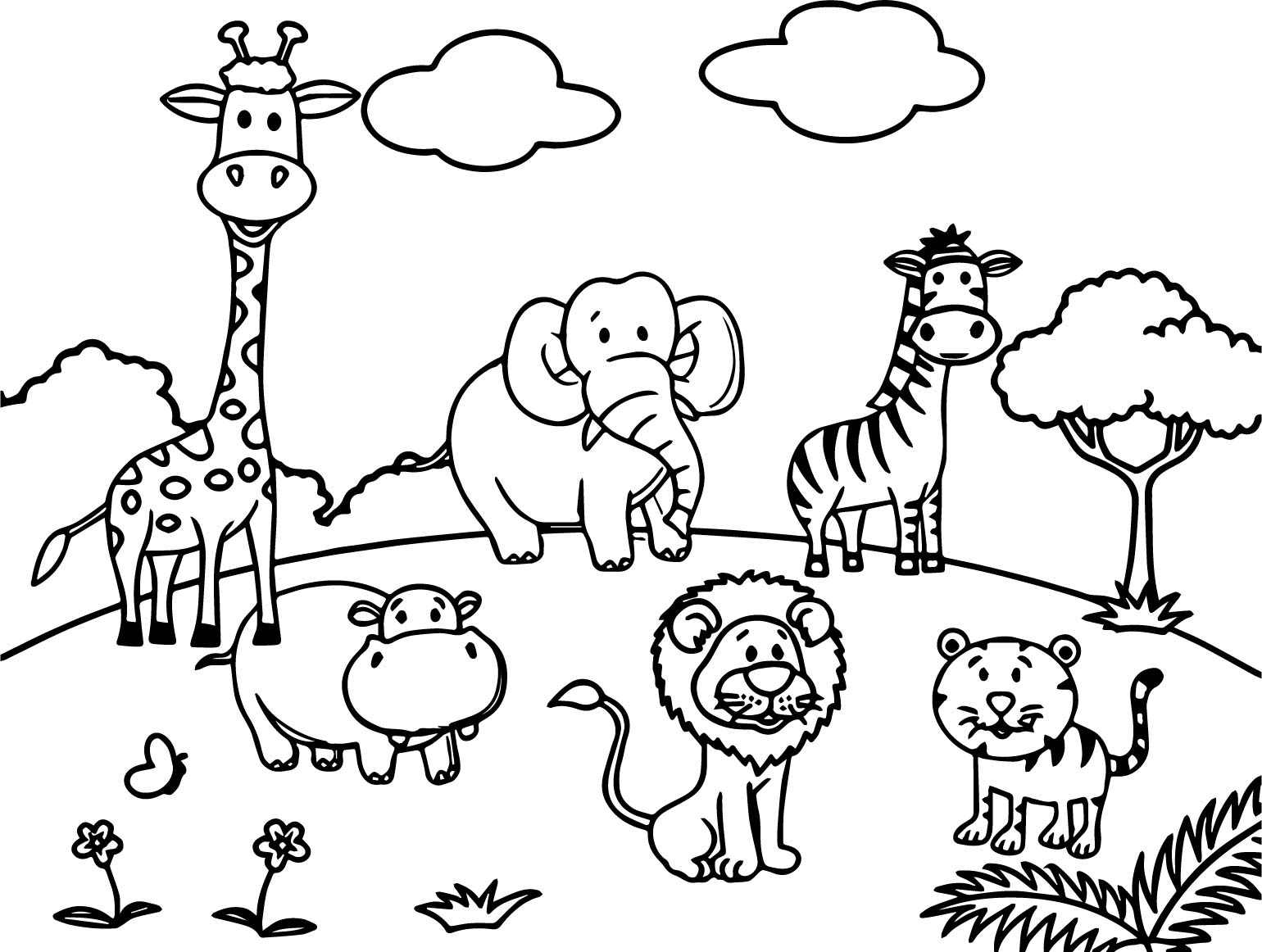 1540x1162 Zoo Animals Coloring Pages Luxury Cartoon Zoo Coloring Pages