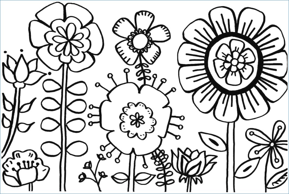Pictures Of Flowers Coloring Pages