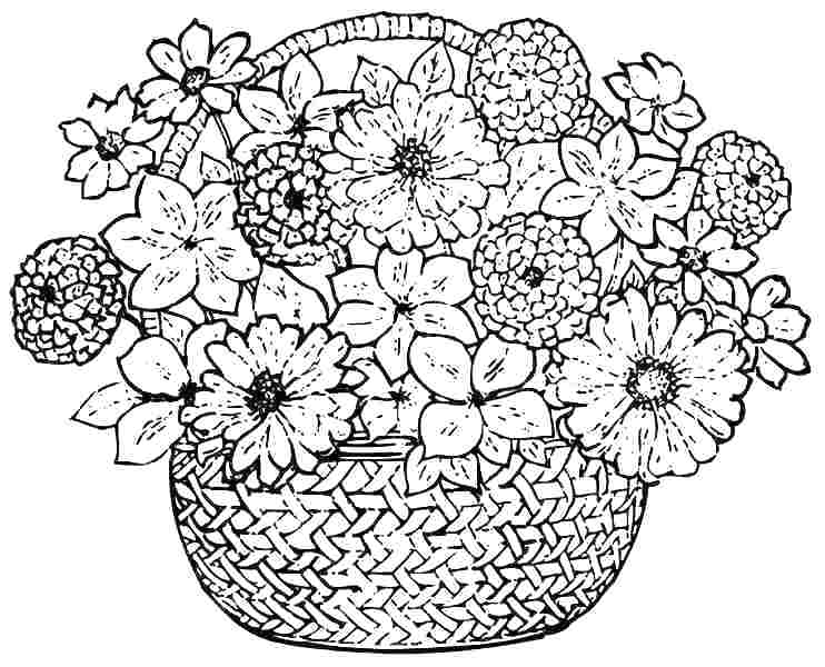 742x600 Flower Coloring Pages To Print Printable Flower Coloring Pages