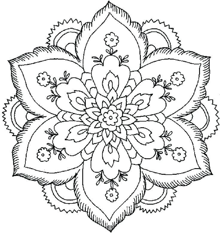 736x780 Coloring Pages Flowers Fancy Flowers Coloring Pages About Remodel