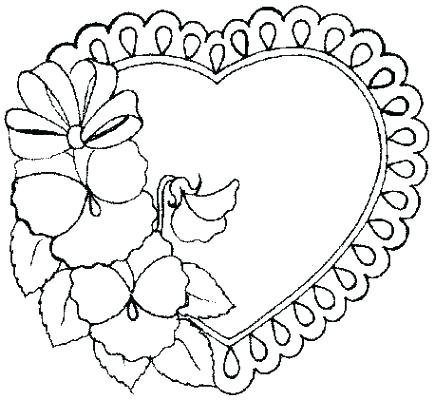 435x400 Heart Coloring Page Printable Hearts Coloring Pages Kids Coloring