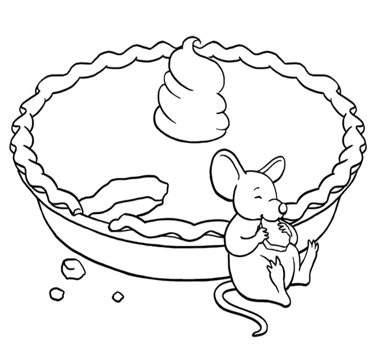 750x706 Mouse Eating A Pie Coloring Page Action Man Coloring Page