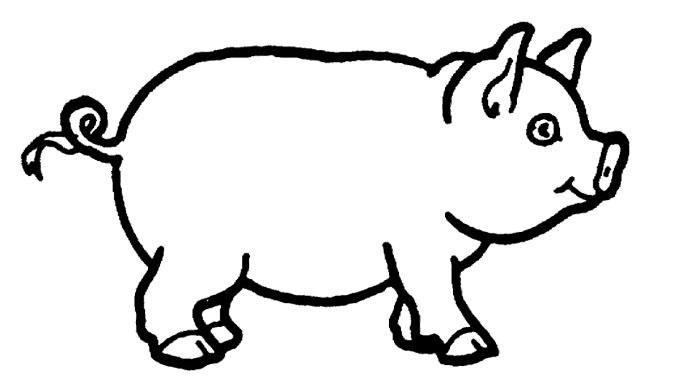 678x392 Cute Pig Coloring Pages