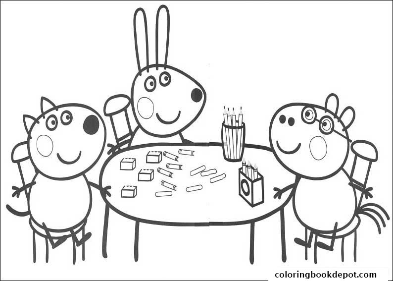 794x567 Kids Peppa Pig Colouring Pages Kids Coloring Pages