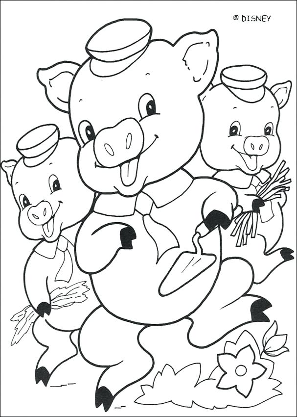 607x850 Three Little Pigs Coloring Pages Free Coloring Pages Little Pigs
