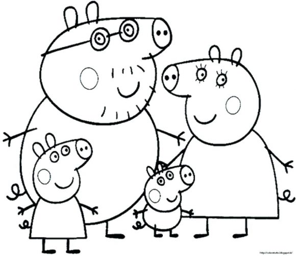 580x500 Coloring Pages Peppa Pig Coloring Page Free Pages To Print