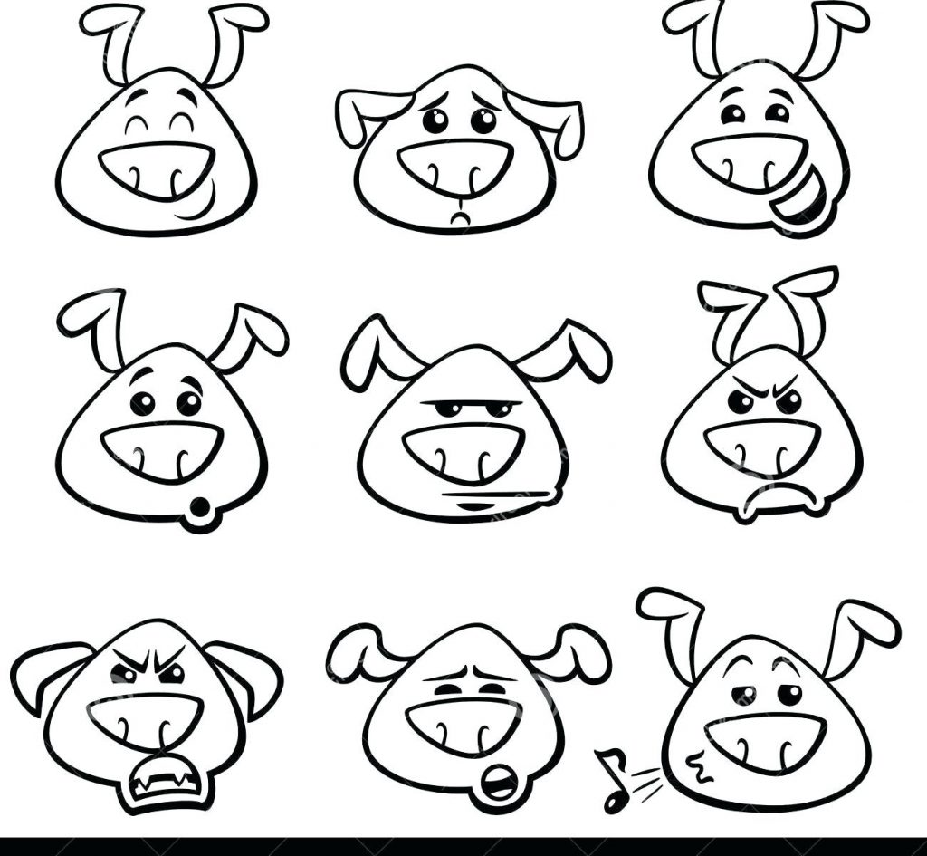 1024x945 Emotions Coloring Pages Adorable Feeling Pig Free For Kids