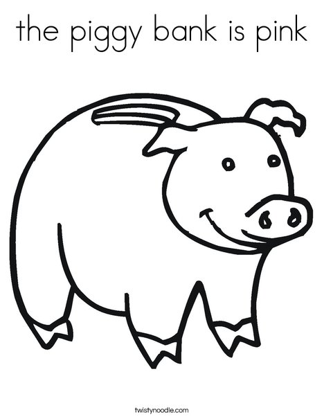 468x605 The Piggy Bank Is Pink Coloring Page