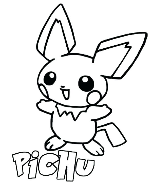 600x718 Pichu Coloring Pages Coloring Pages Line Art