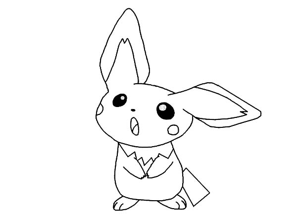 600x450 Pichu Coloring Pages