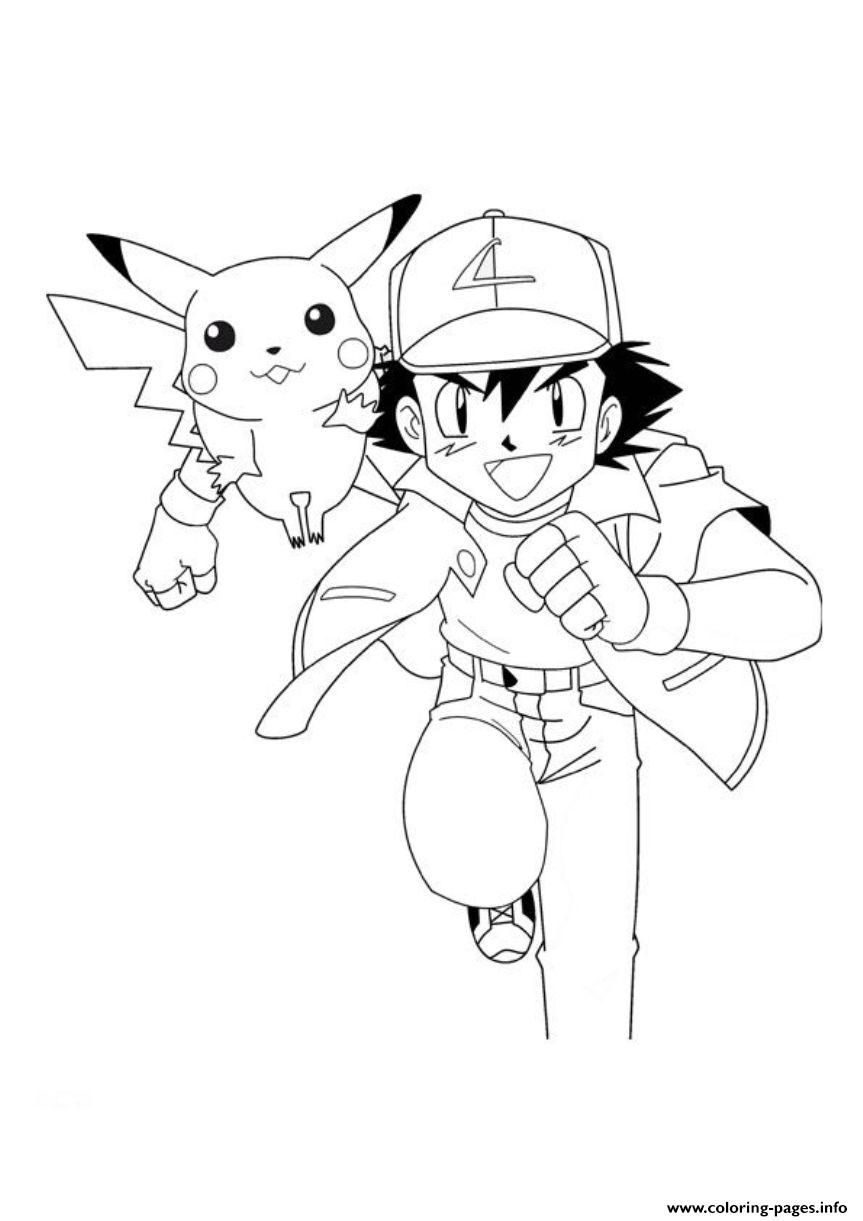 863x1221 Print Pokemon Ash And Pikachu Coloring Pages Pokemon