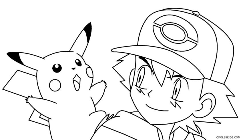 850x490 Printable Pikachu Coloring Pages For Kids