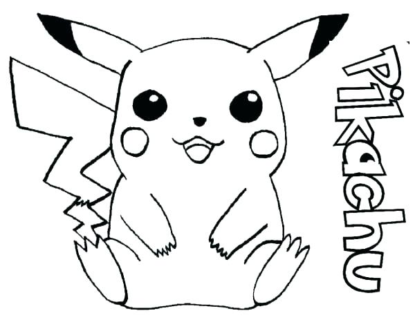600x463 Pikachu Coloring Page