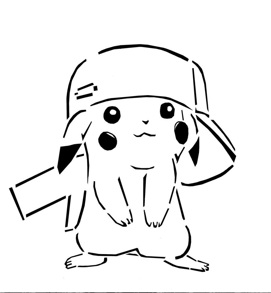 900x972 Pikachu With Hat Coloring Pages