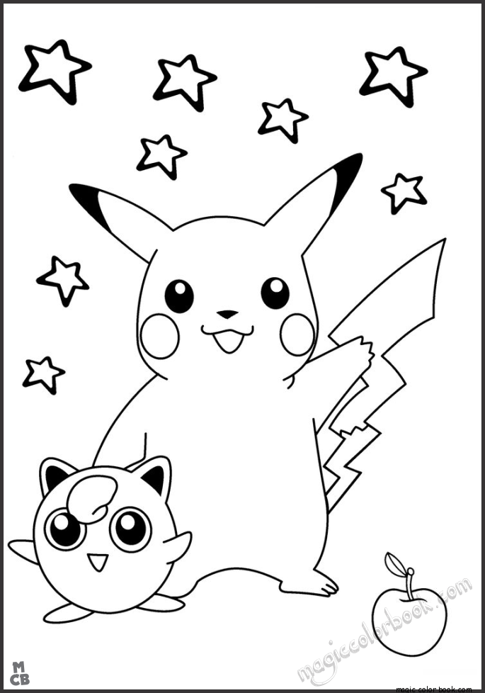 685x978 Pikachu Coloring Pages Free