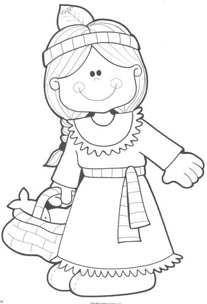 408x600 Thanksgiving Indian Coloring Page Coloring Book