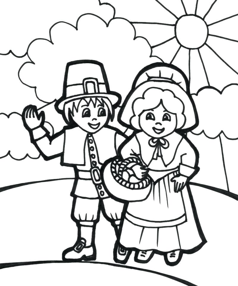 800x962 Coloring Pages Thanksgiving To Print Thanksgiving Pilgrim Coloring